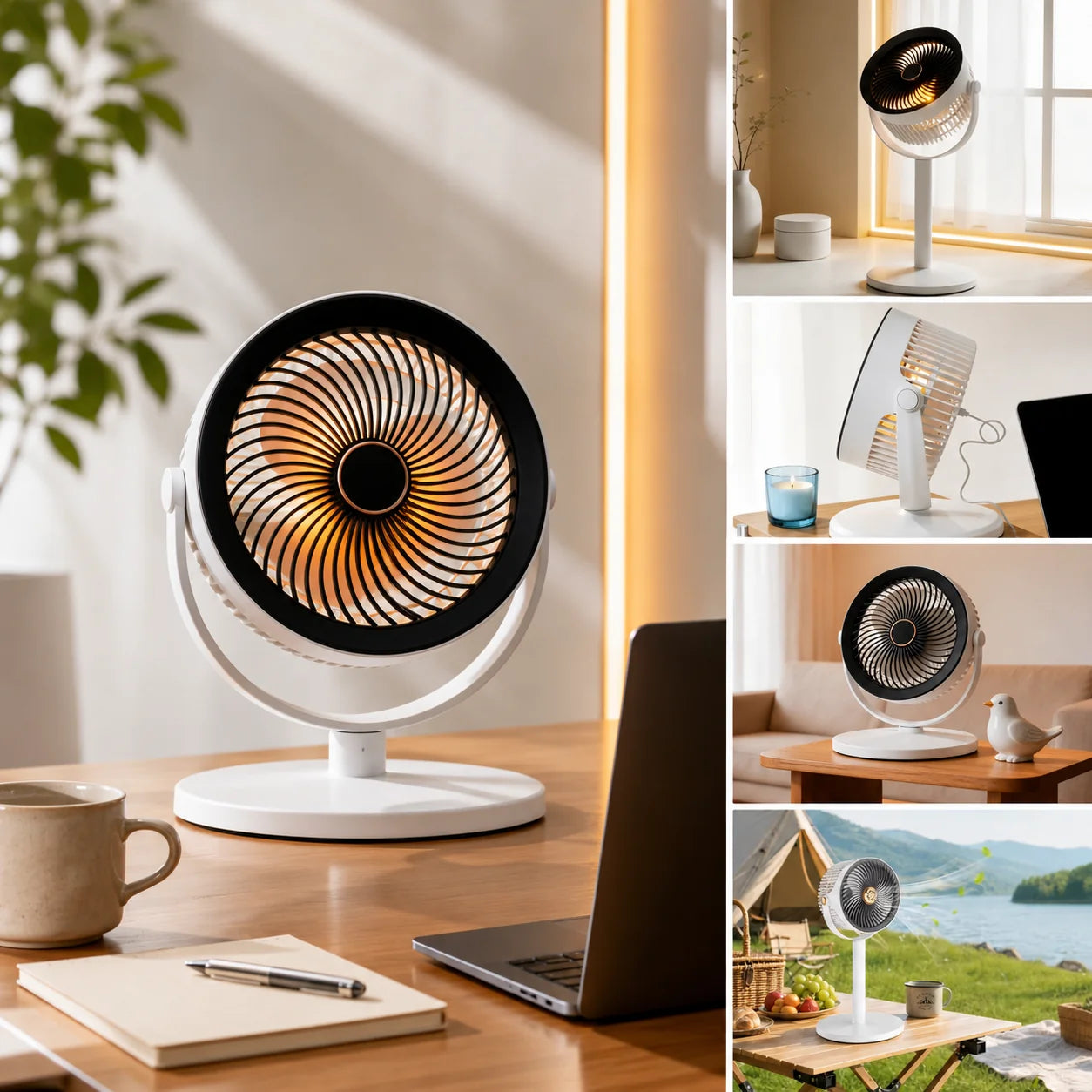 Ventilateur de Bureau USB Rotatif