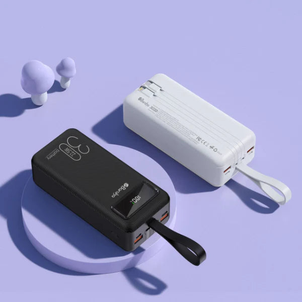 Power Bank Baraka 30000mAh - Chargeur Portable avec Écran LED