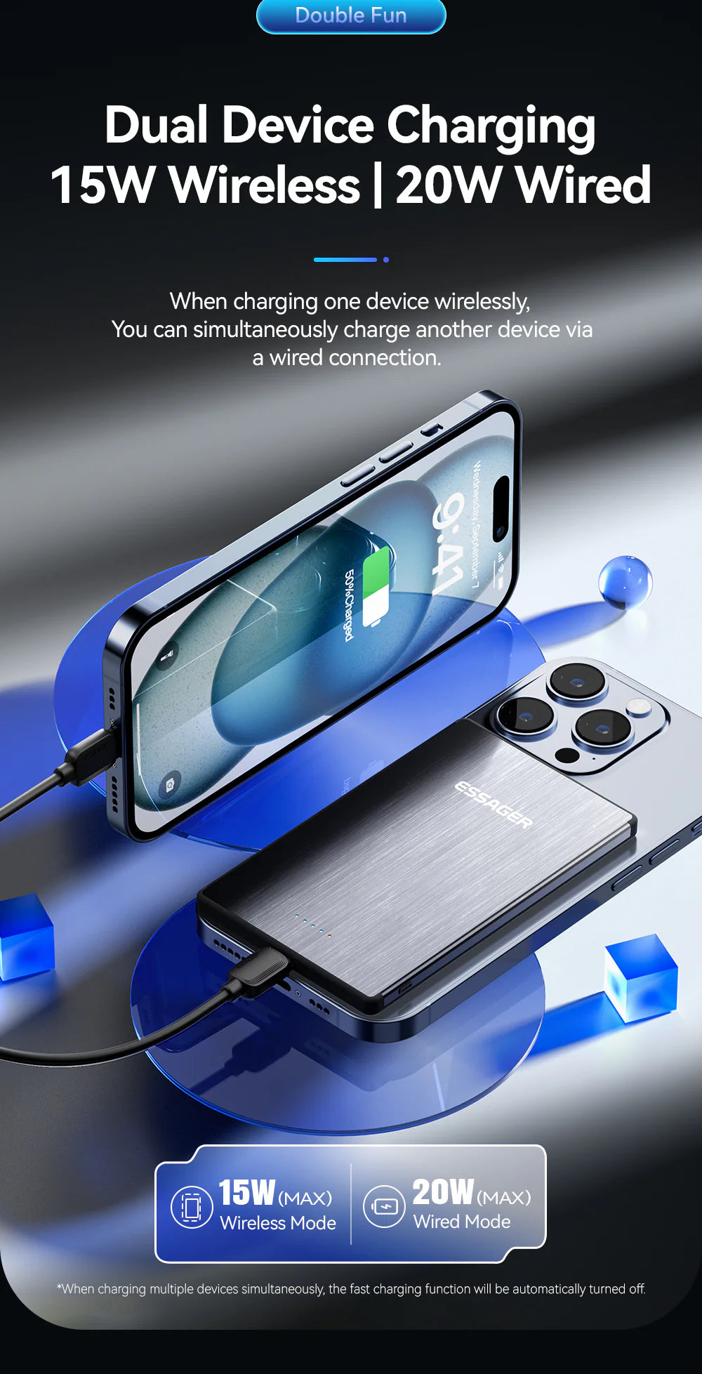 ESSAGER Shangyue PD 20W 5000mAh Magnetic Wireless Power Bank