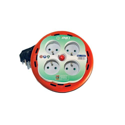 YAKI Rallonge Electrique - 4 trous - 5 mètres - Garantie 24 Mois