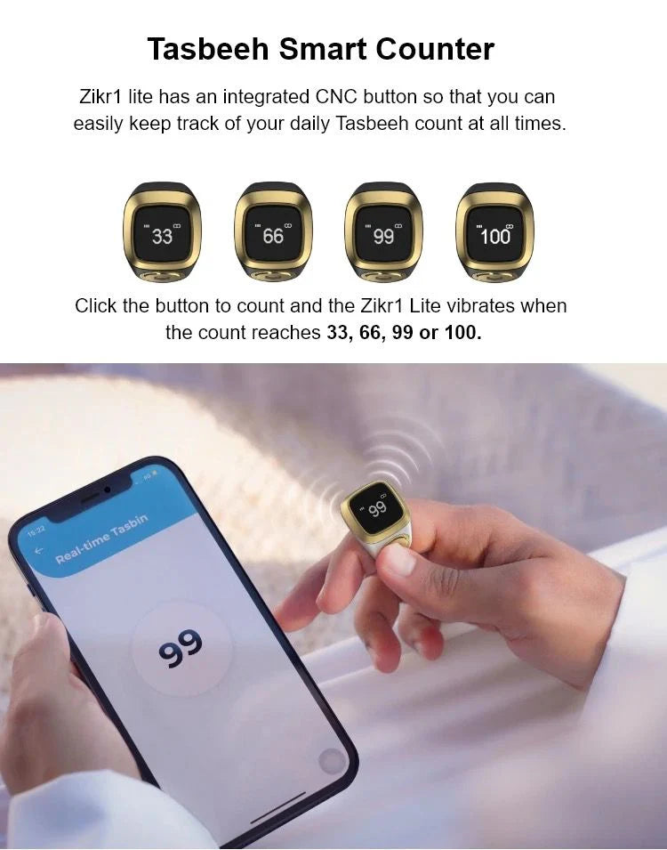Chapelet intelligentes pour Zikr, Tasbih et rappel des temps de prière