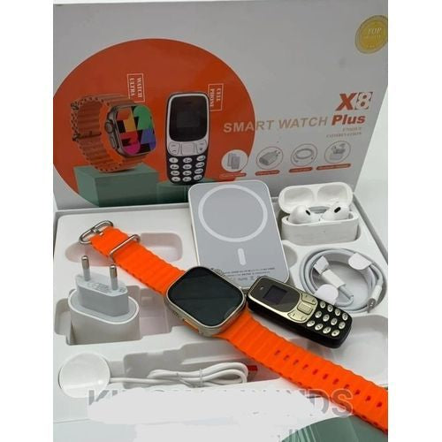 Montre Bluetooth, smart watch X8 plus + UN TELEPHONE BASIQUE OFFERT
