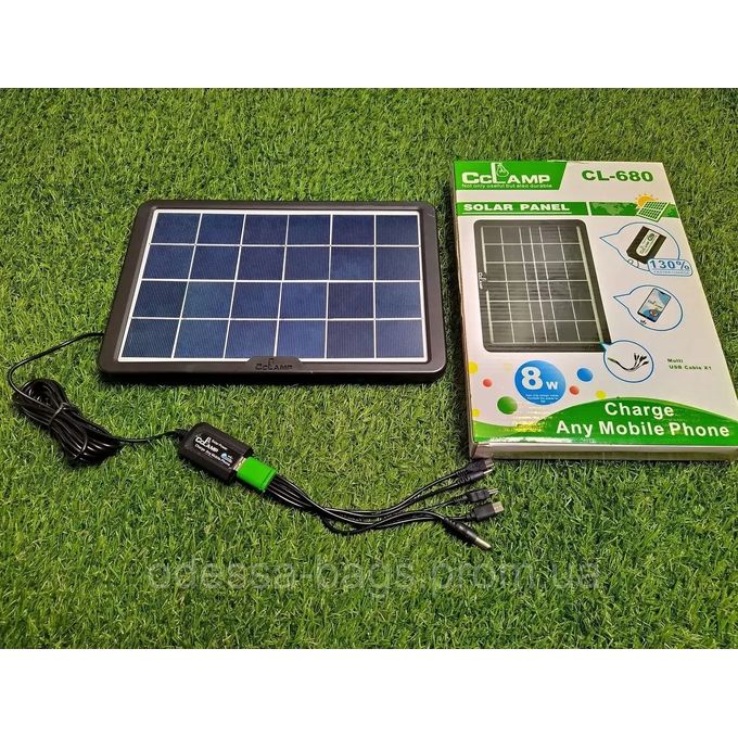 CCLamp CL-680 Chargeur solaire pour téléphone portable et batterie 8 W