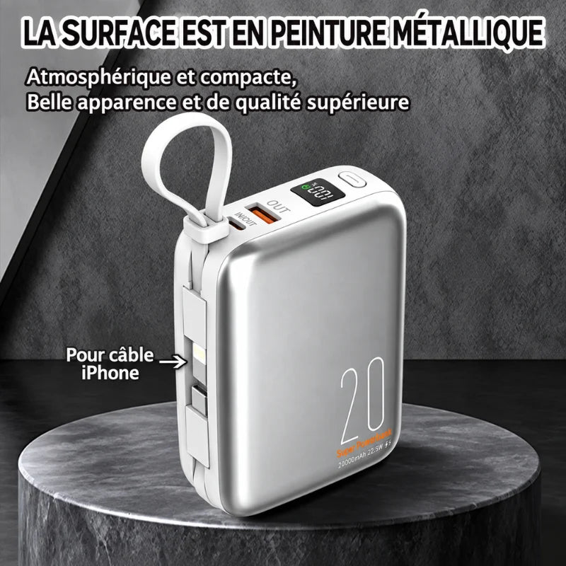 🔋 POWER BANK 20 000 mAh | 22.5W PD ⚡format petite