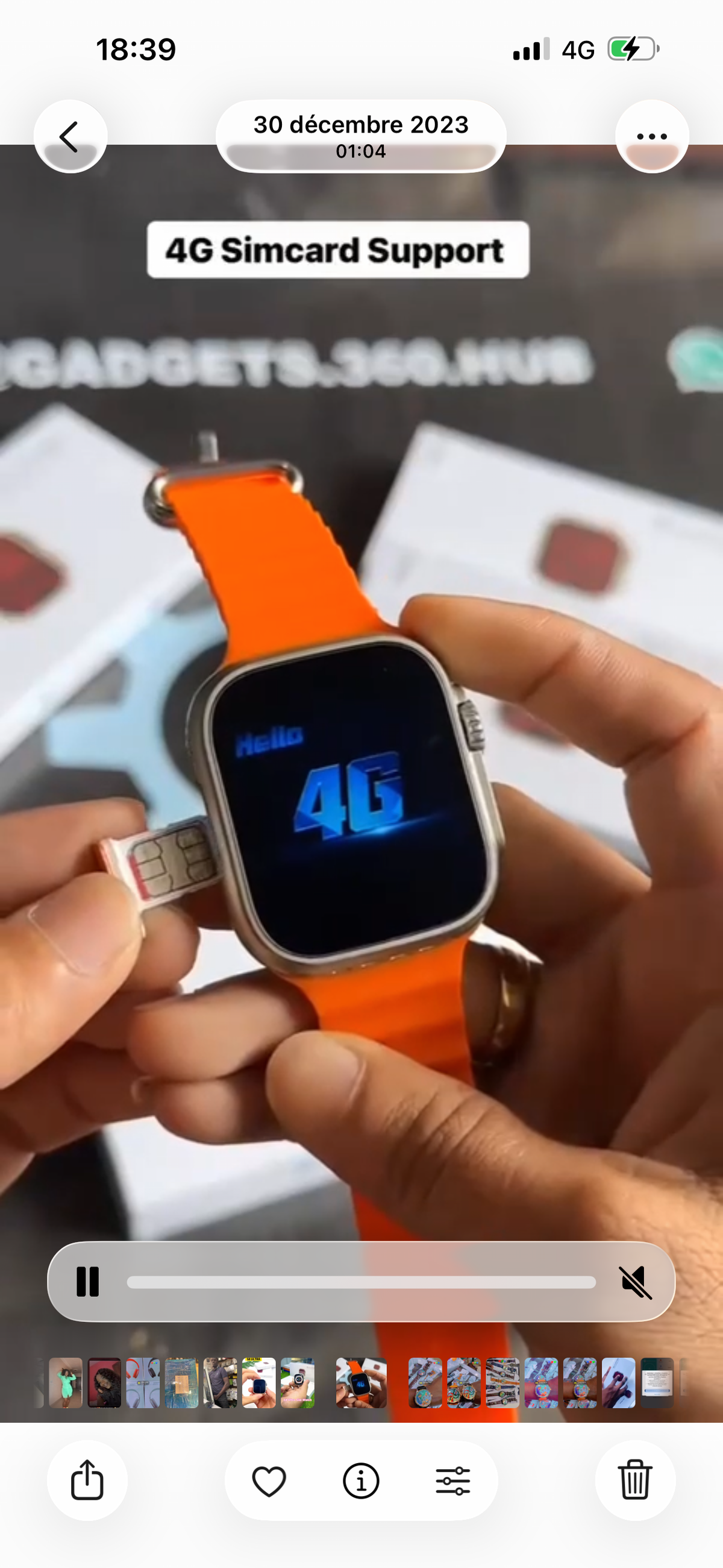 Smart Watch S8 Ultra 4G +carte sim prix 🏷️ 24000 Fr