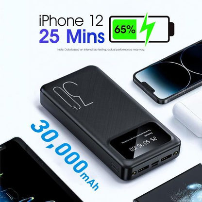 EASYPIE Power bank 30000mAh Batterie Externe Ultrafine Portable - Charge Rapide Double 2A Transportable