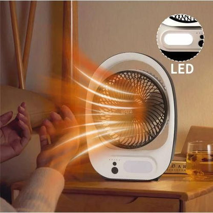 Ventilateur portable 8" avec lumière, USB