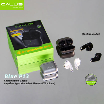 CALUS Ecouteurs Blue P13 V5.3 - Android / Ios - Qualité Garantie - Noir
