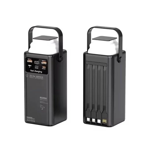 DAKEWEI Power Bank Super Rapide 50000mAh (Modèle DKW-P26A) Noir avec Bande Blanche Élégante prix 🏷️ 15000FC 🔥