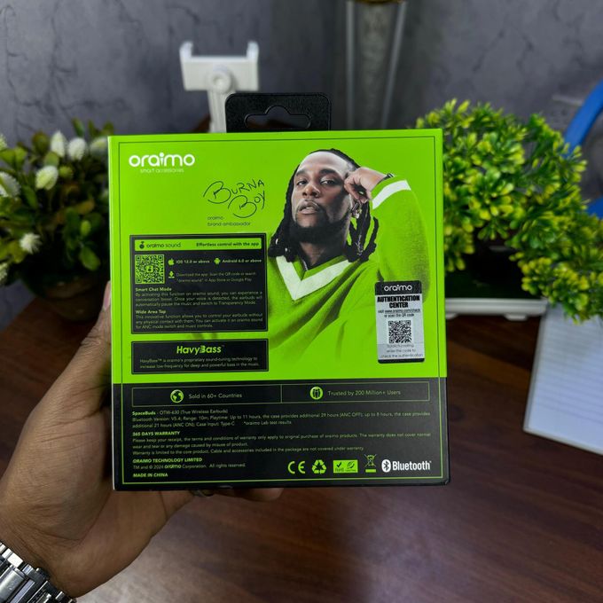 Oraimo Écouteurs Bluetooth SpaceBuds - avec Réduction de Bruit Active, Autonomie 40h