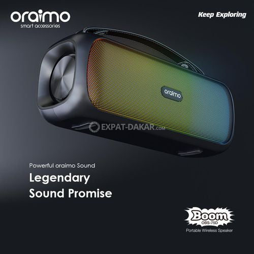 Oraimo HAUT PARLEUR BLUETOOTH ORAIMO FM BASS GO BOOM 30W
