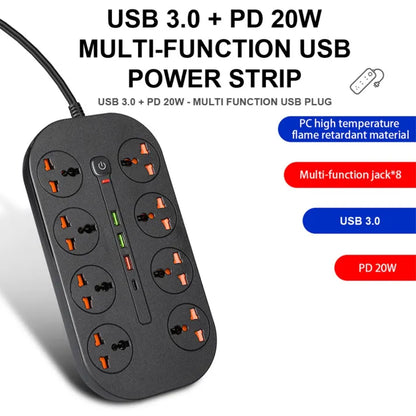 Power Extension T22 Socket 4.2a 3 Usb 8 Socket 1 Pd 3000w [id: 11184]