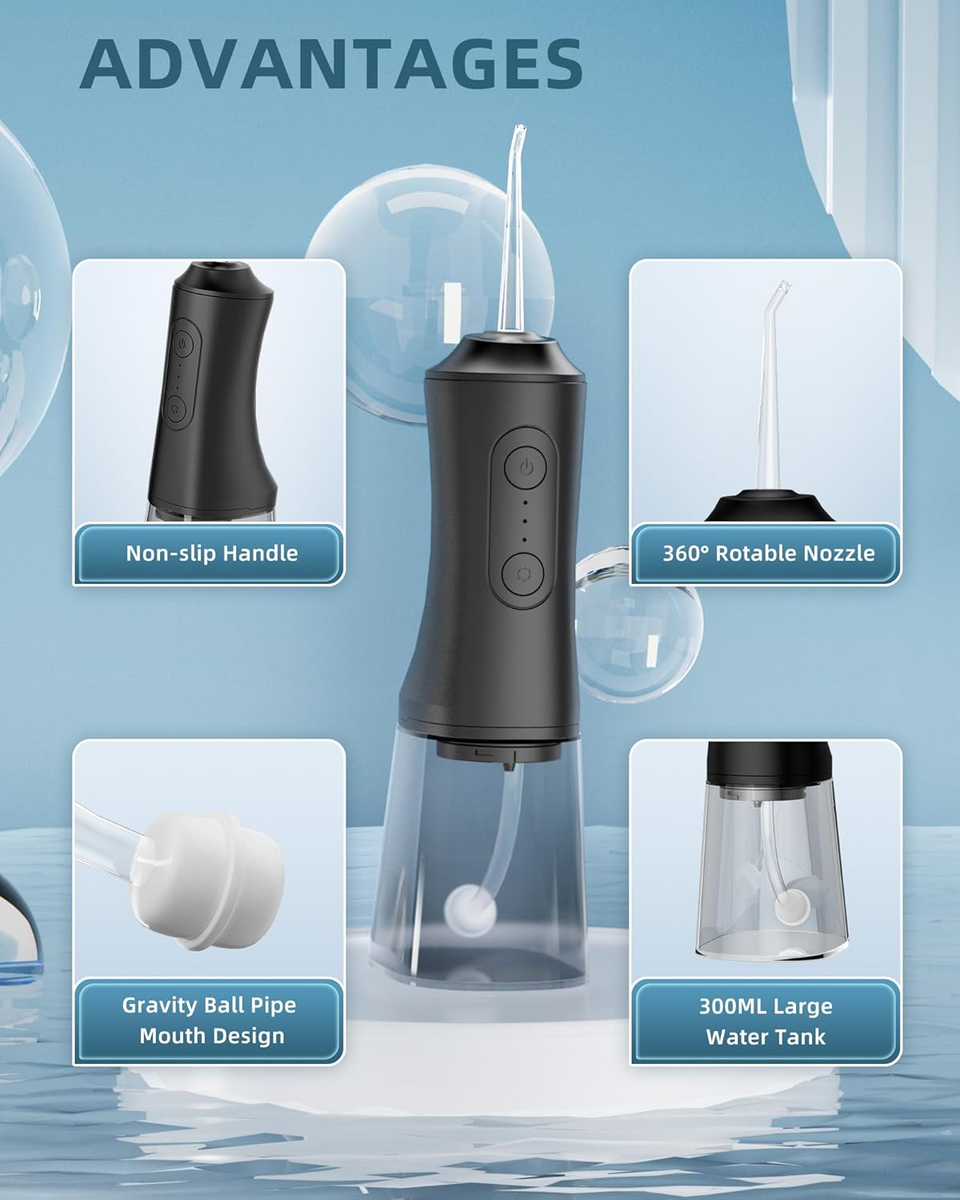 Irrigateur buccal électrique détachable, hydropulseur dentaire portable, jet d'eau dentaire étanche, nettoyeur de dents puissant, machine de lavage buccal