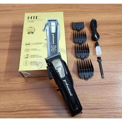 Htc Tondeuse à cheveux professionnelle puissante, Lame en céramique affichage de luxe, Machine de coupe de cheveux tension constante