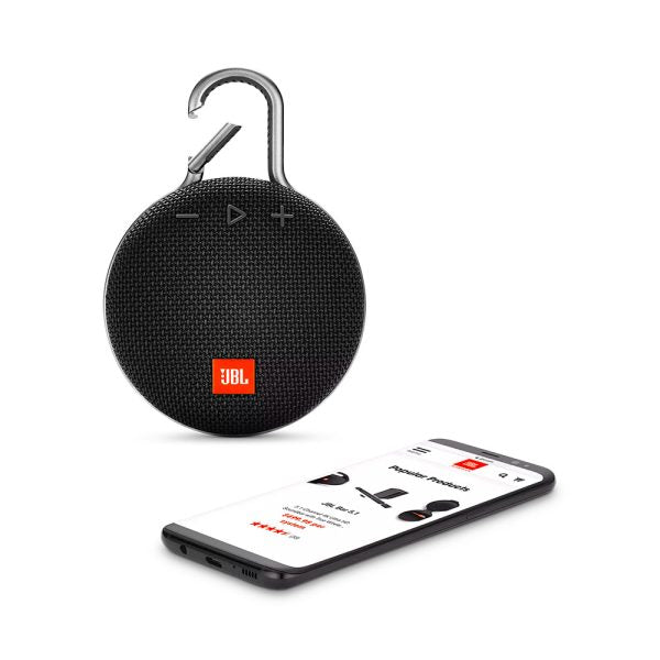 JBL Clip 3 Black Portable Bluetooth Speaker Damaged Box