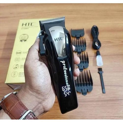 Htc Tondeuse à cheveux professionnelle puissante, Lame en céramique affichage de luxe, Machine de coupe de cheveux tension constante