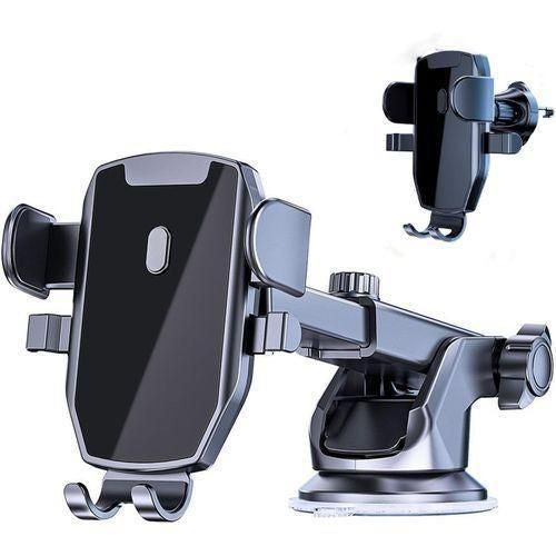 Support téléphone universel pour voiture, à ventouse, fixation pare-brise ou tableau de bord, 4,5 à 7 pouces, forme inclinée, noir
