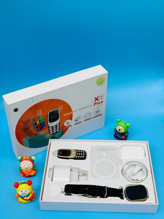 Montre Bluetooth, smart watch X8 plus + UN TELEPHONE BASIQUE OFFERT