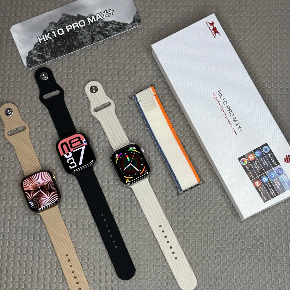 Nouveau HK10 Pro Max Plus montre intelligente BT appel HK10 Pro Max + montre intelligente créativement Ai Robot HK10PM + avec 2 sangles
