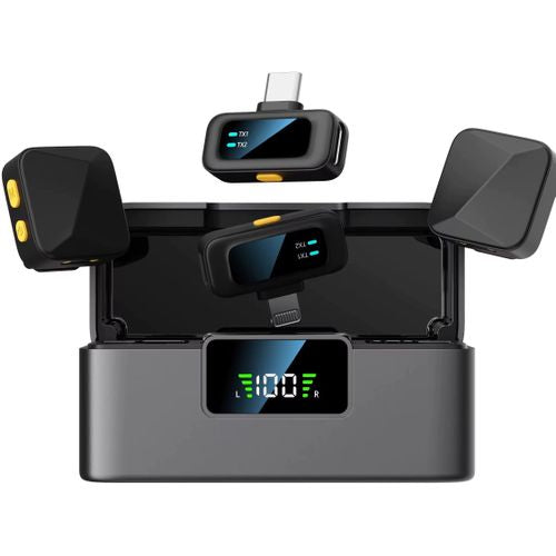 Micro-Cravate DC M15 Mic 2 TX + 1RX Sans Fil – Son Clair et Liberté Totale de Mouvement