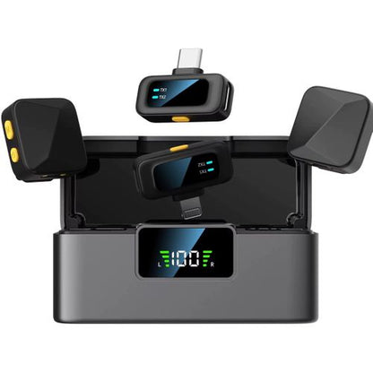 Micro-Cravate DC M15 Mic 2 TX + 1RX Sans Fil – Son Clair et Liberté Totale de Mouvement