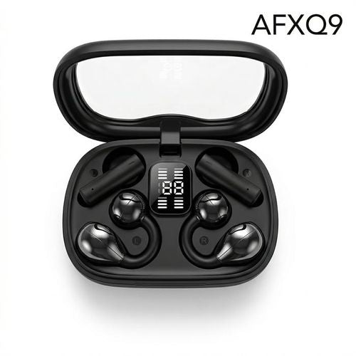 AFX AFXQ9 2-IN-1 Écouteurs Bluetooth Sans Fil V5.4 Noir Type-C