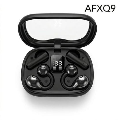 AFX AFXQ9 2-IN-1 Écouteurs Bluetooth Sans Fil V5.4 Noir Type-C