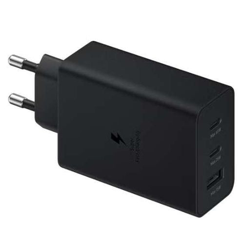 Samsung Chargeur ultra rapide 65W PD, USB Type-C, Power Adapter Trio, Adaptateur et cable