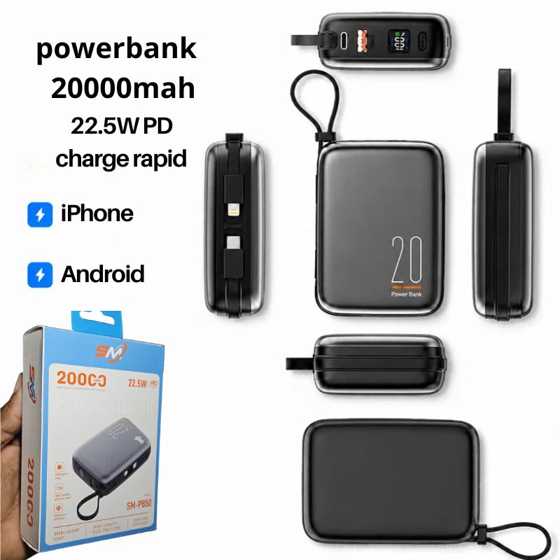 🔋 POWER BANK 20 000 mAh | 22.5W PD ⚡format petite