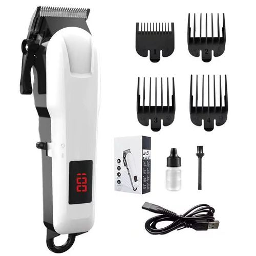 Tondeuse à cheveux professionnelle rechargeable avec affichage LED numérique