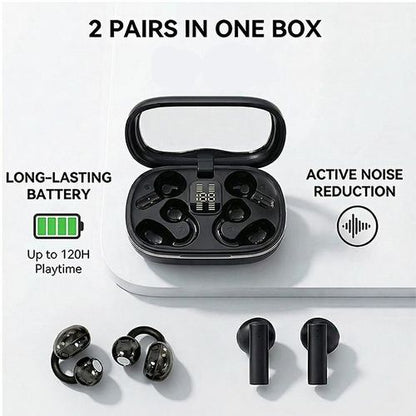 AFX AFXQ9 2-IN-1 Écouteurs Bluetooth Sans Fil V5.4 Noir Type-C