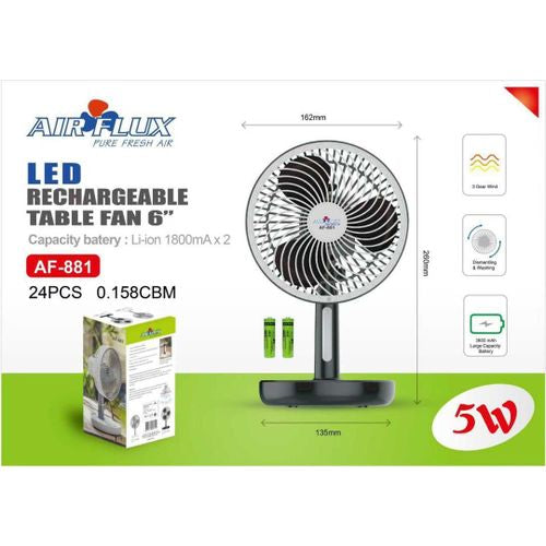 Air Flux Ventilateur de Table Oscillant - AF-881 - Rotative
