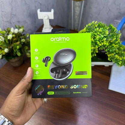Oraimo Écouteurs Bluetooth SpaceBuds - avec Réduction de Bruit Active, Autonomie 40h