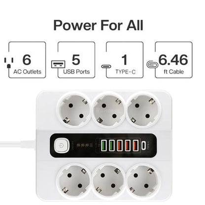 Sens multiprise power socket sens 3000w sortie 38w usb pd +qc3.0 fast blanc