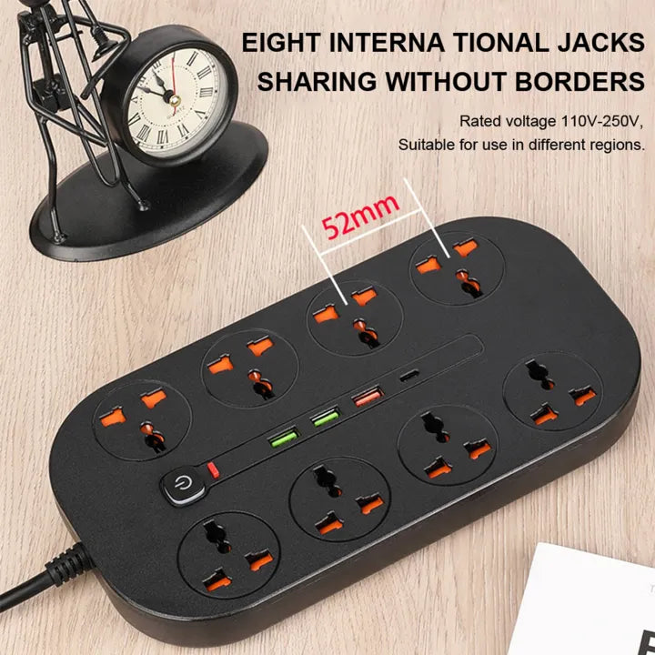 Power Extension T22 Socket 4.2a 3 Usb 8 Socket 1 Pd 3000w [id: 11184]