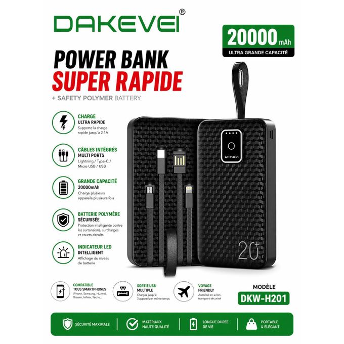 Power Bank 20000mAh – Charge Ultra Rapide