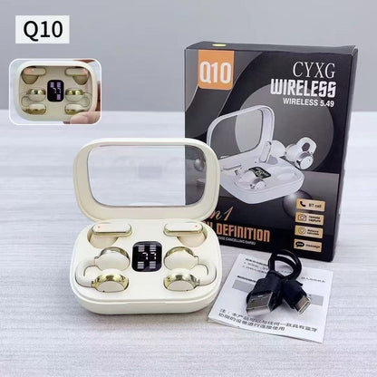 TWS Q10 – Écouteurs Sans Fil 2 en 1 avec Affichage Batterie