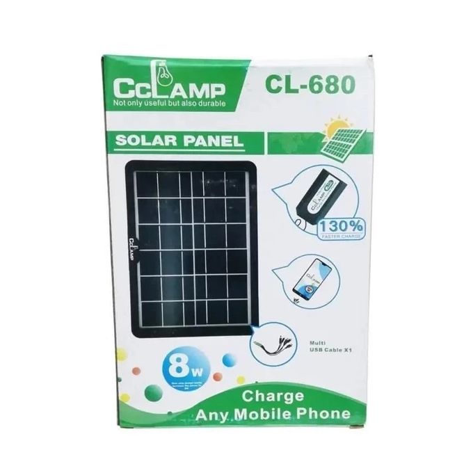 CCLamp CL-680 Chargeur solaire pour téléphone portable et batterie 8 W