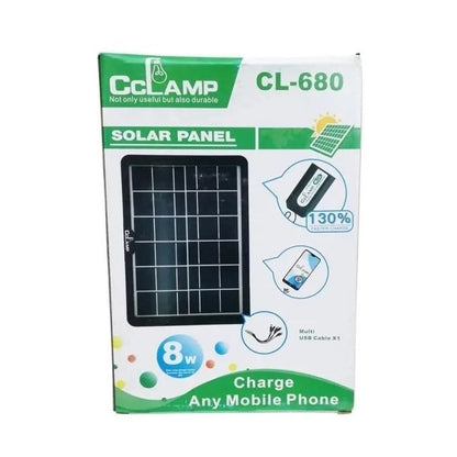 CCLamp CL-680 Chargeur solaire pour téléphone portable et batterie 8 W