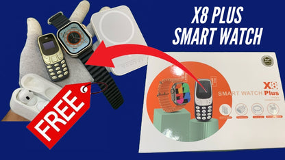 Montre Bluetooth, smart watch X8 plus + UN TELEPHONE BASIQUE OFFERT