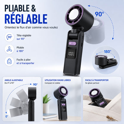 Ventilateur de Poche Rechargeable