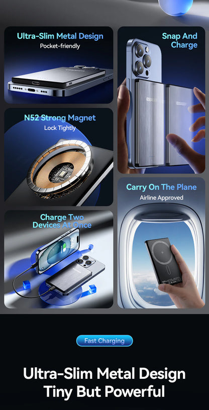 ESSAGER Shangyue PD 20W 5000mAh Magnetic Wireless Power Bank