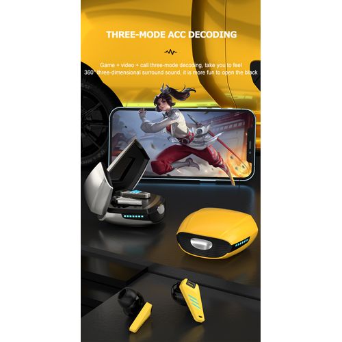TWS KINGSTAR TWS écouteurs de jeu sans fil Bluetooth 5.3 YX07 GRIS