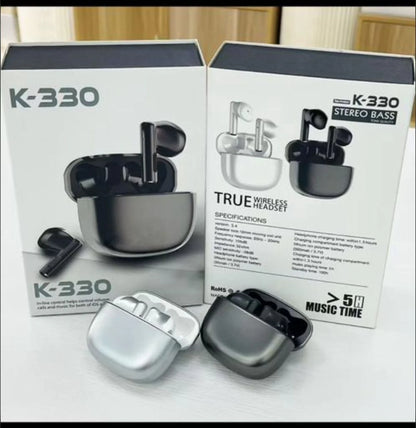 Écouteurs Sans Fil K330 – Design Métallique & Son Premium