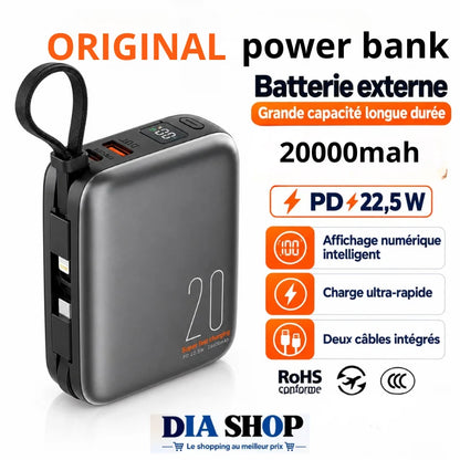 🔋 POWER BANK 20 000 mAh | 22.5W PD ⚡format petite
