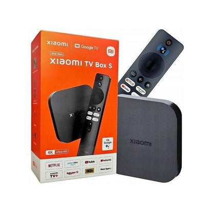 Xiaomi Mi TV Box S 2nd Gen Reproductrice Streaming en 4K Ultra HD avec Chromecast, Bluetooth 5,2, Double Wi-FI, 2GB RAM+8GB ROM, Mijia 2ème Génération Android Boxes avec IR Télécommande