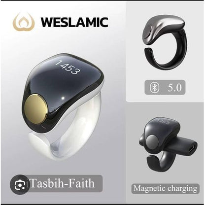 Bague Chapelet électronique, rappel de l'heure prière Tasbeeh 5, Bluetooth