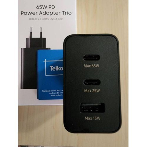 Samsung Chargeur ultra rapide 65W PD, USB Type-C, Power Adapter Trio, Adaptateur et cable