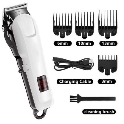Tondeuse à cheveux professionnelle rechargeable avec affichage LED numérique