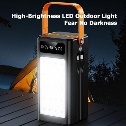 TiLECC Batterie externe multi-usages d'extérieur 50000 mAh 22.5W charge ultra-rapide avec lumière de camping